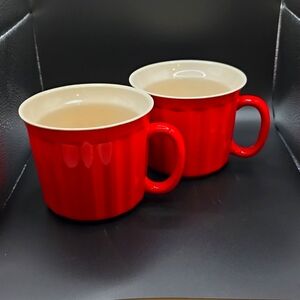 16 oz red ceramic mugs